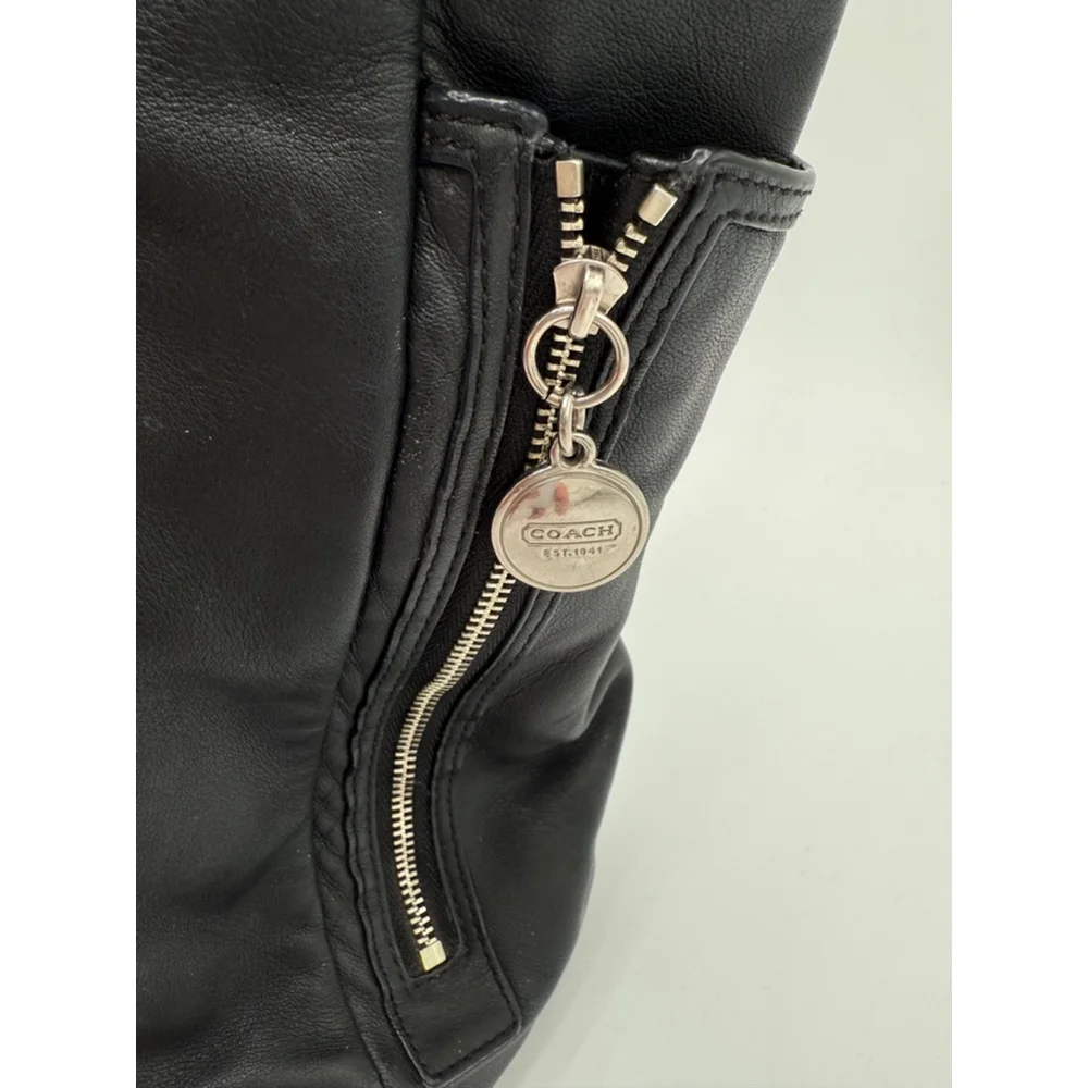 Coach Gallery North South Black Leather with Side Zippers F19456‎ - Picture 5 of 10